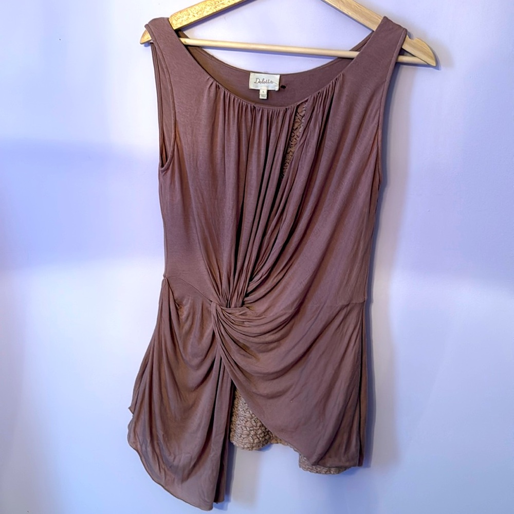 Anthropology Deletta sleeveless tan brown synched Tank size M❤️❤️❤️